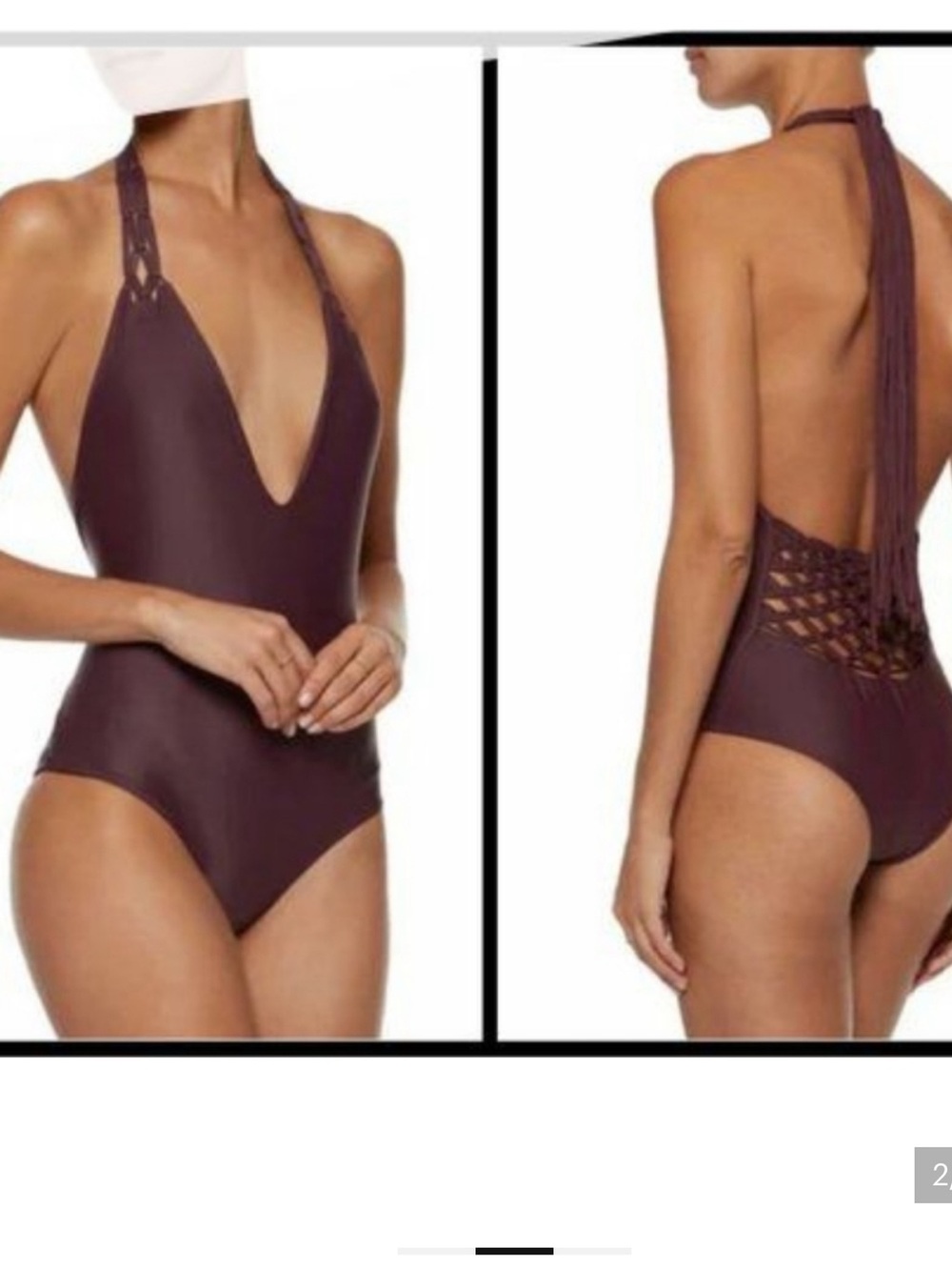 Mikoh Topanga Macrame One Piece swimsuit